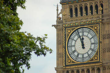 Fototapeta na wymiar Detalle del reloj del Big Ben de Londres