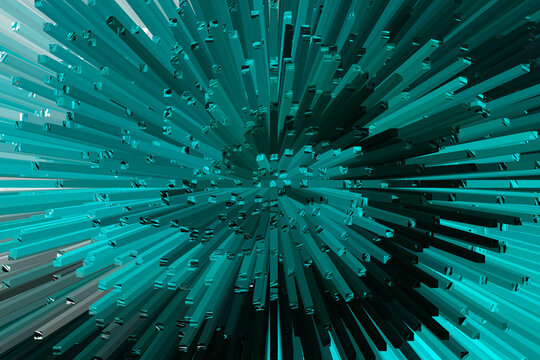 Dark Cyan Color Extrude Effect Backdrop Design
