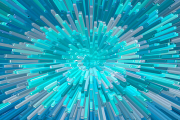 Cyan Color Extrude Effect Background Design