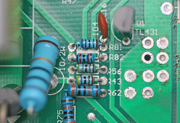 	
Close up of a circuit board	