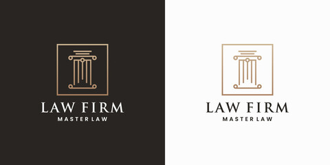 law firm, lawyer logo design monogram