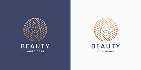 beauty woman logo design for salon and spa
