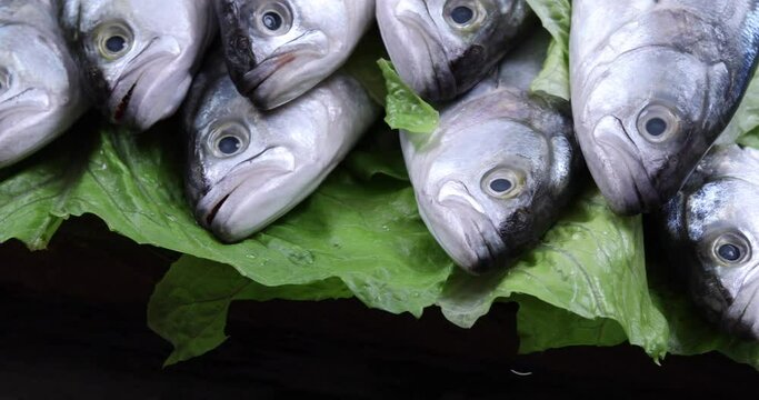 fish on the market table