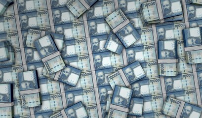 Obraz premium Chile Pesos money banknotes pack 3d illustration