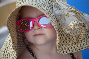 Portrait of a girl in sunglasses