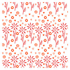 Horizontal seamless pattern with geometric silhouettes of turquoise flowers. Cute elegant flowers vector illustration. Background for poster or cover. Figure for textiles.