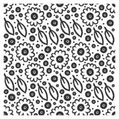 Seamless pattern with leaves and flowers. Background for poster or cover. Figure for textiles.