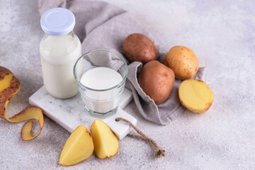 Potato milk. Non-dairy healthy vegan drink