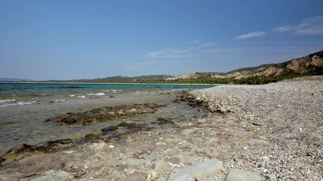 ANZAC cove site and beach of World War I landing of the ANZACs on the Gallipoli peninsula in Canakkale region, Turkey.