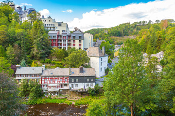 Fototapeta na wymiar Best of the touristic village Monschau, Eifel region, Germany