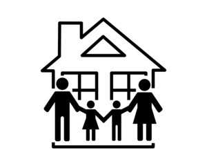 family home icon. Vector isolated illustration.