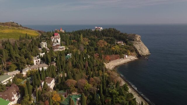 Autumn nature of the Crimea. Juniper groves in Parthenite.
