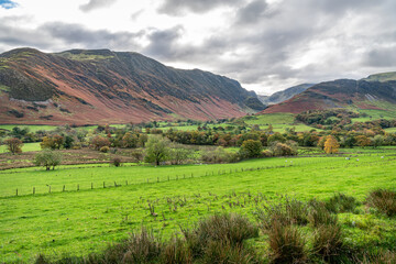 Fototapeta na wymiar Newlands Valley in the Lake District in Cumbria, England