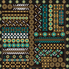 Kilim bohemian seamless pattern for printed fabrics in vector format