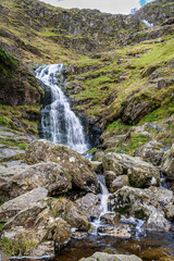 Naklejka na ściany i meble Moss Force at Newlands Pass in the Lake District, Cumbria, England