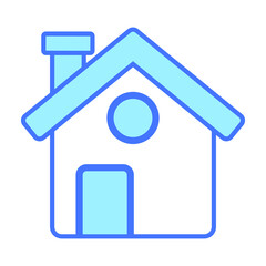 home icon, modern style Christmas and New Year line icon, Isolated winter holiday symbols