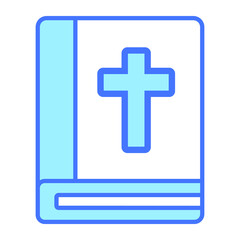 Catholicism icon, modern style Christmas and New Year line icon, Isolated winter holiday symbols