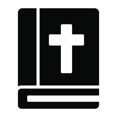 Obraz premium Catholicism icon, modern style Christmas and New Year line icon, Isolated winter holiday symbols