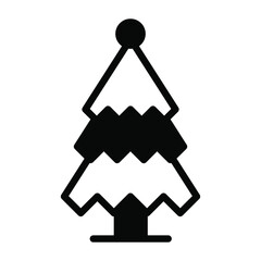 tree icon, modern style Christmas and New Year line icon, Isolated winter holiday symbols