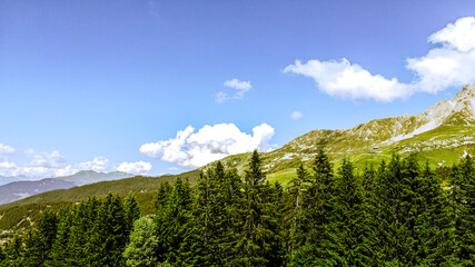 landscape with blue sky