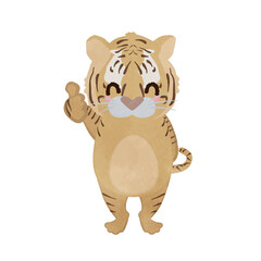 Cute tiger doing a good pose