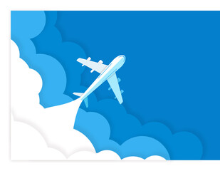 Naklejka premium Airplane illustration for holiday background