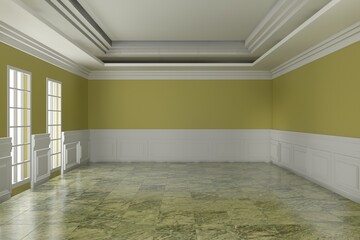 Empty room design interior 3d render
