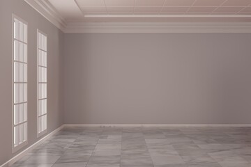 Naklejka na ściany i meble Empty room design interior 3d render 