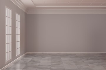 Empty room design interior 3d render
