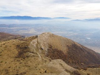 Autumn view of Konyavska mountain near Viden Peak, Bulgaria