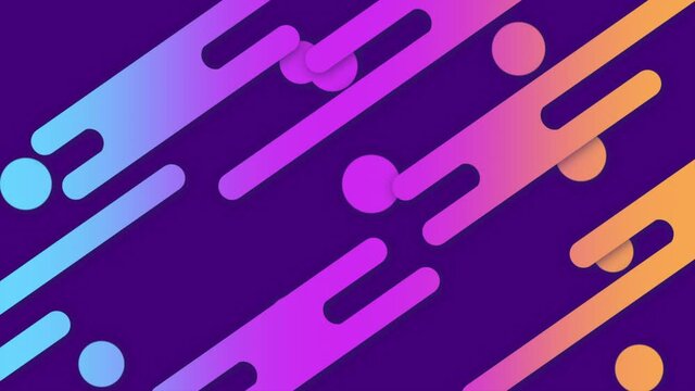 Corporate purple memphis style with liquid lines and dots, motion abstract business and corporate style background