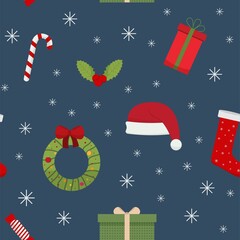 Christmas pattern for packaging design.