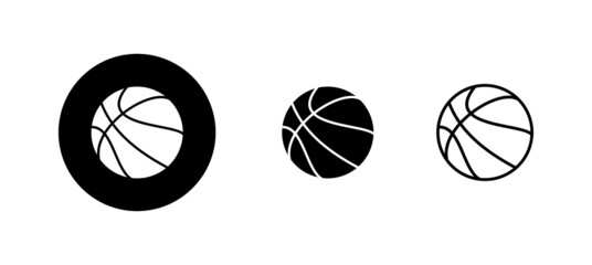 Obraz premium Basketball icons set. Basketball ball sign and symbol