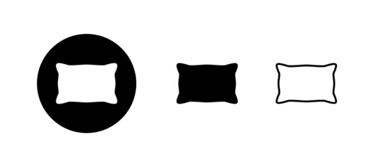 Pillow icons set. Pillow sign and symbol. Comfortable fluffy pillow