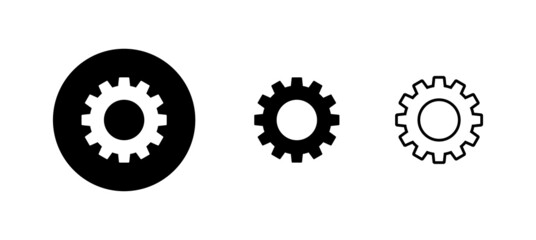 Setting Icons set. Cog Settings sign and symbol. Gear Sign
