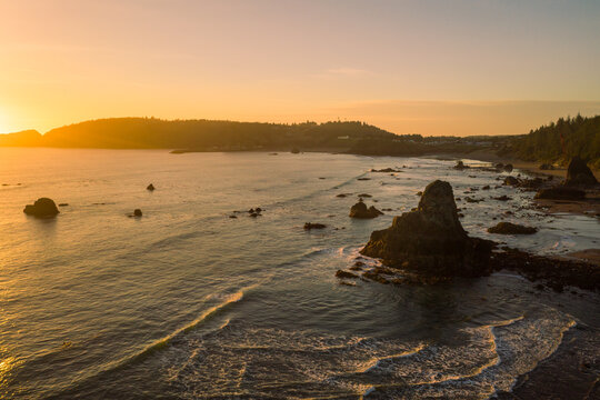 Port Orford Oregon Coast Sunset.