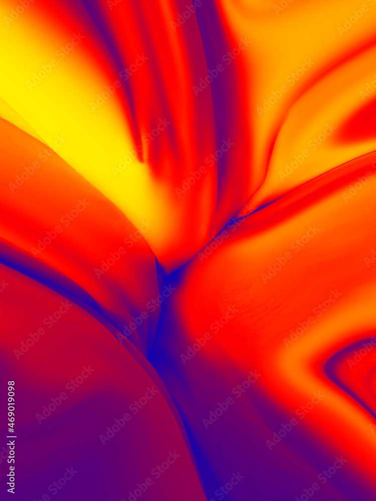 Poster wavy gradient background illustration in flame theme color. the abstract pattern of a creative and e