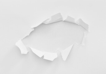 torn hole paper texture background with copy space for text