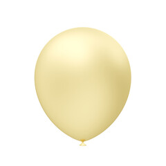 Golden balloon isolated on white background. 3d illustration.