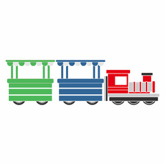 Obraz premium circus train icon, circus train vector sign symbol illustrations