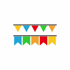 party flag icon, party flag vector sign symbol