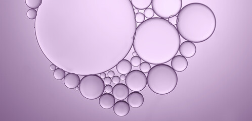 Abstract background with pale purple  colors. Oil droplets in water abstract psychedelic pattern image.