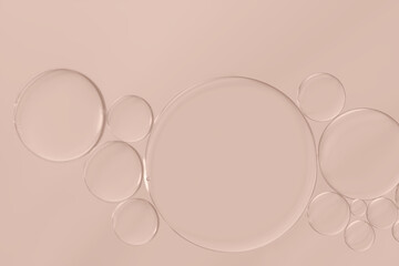 water and oil bubbles on rose pink  background. Art image wallpaper.