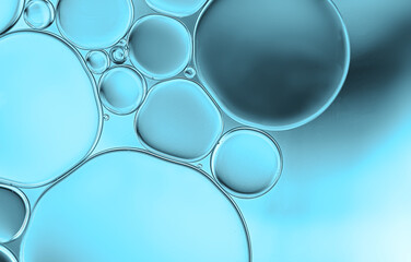 abstract blue background with bubbles.