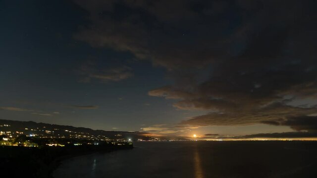 Malibu Zuma beach Time Lapse Sunset Misty Covered, California
