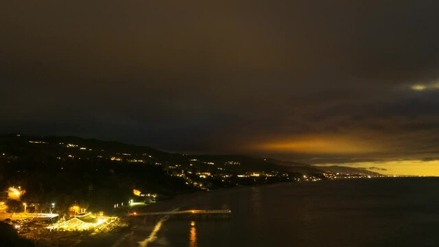 Malibu Zuma beach Time Lapse Sunset Misty Covered, California

