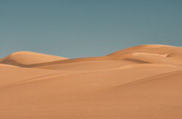 Fototapeta na wymiar Imperial Sand dunes in Yuma Desert.