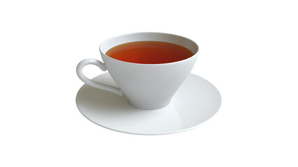 Teacup isolated on white background. 3d illustration.