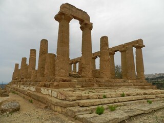 Fototapeta na wymiar Agrigento, Sicily, Valley of the Temples, Temple of Juno