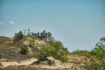 Sand dunes of the russian part Curonian Spit. Kaliningrad region, Russia